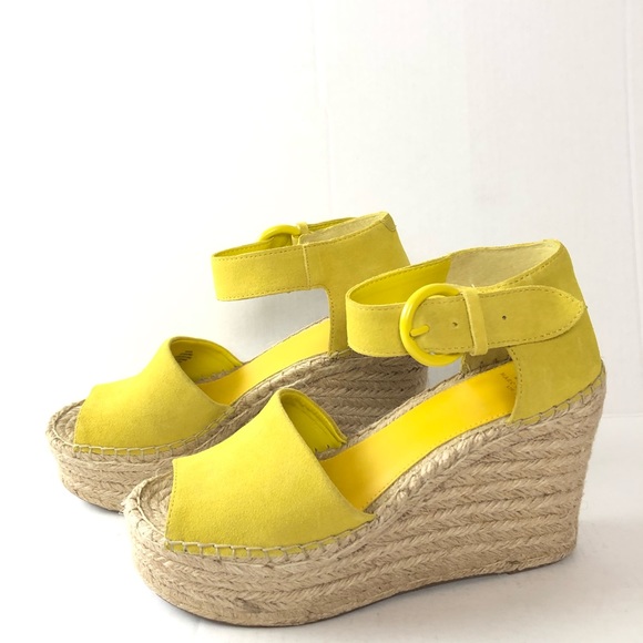 marc fisher yellow wedges